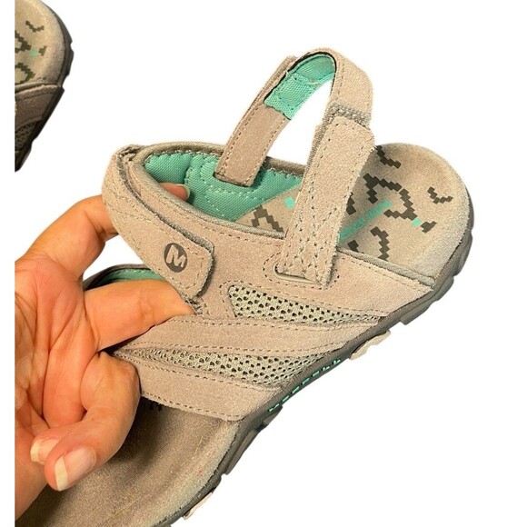 Merrell Wild Dove Sandal Size 6 Gray Hiking Adjustable Performance - Picture 4 of 10